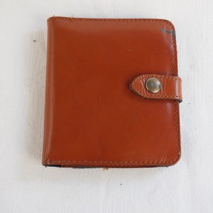 Vintage Braune Leder Geldscheine und Kartenhalter