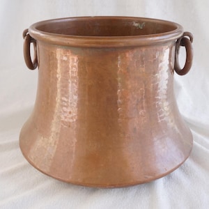 Hammered copper Cauldron, Pot, Kettle, 1930s
