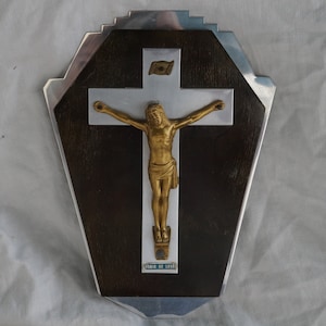 Jesus on the cross, Souvenir of Lourdes, 1950s