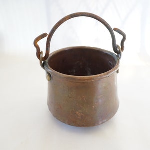 Vintage small  copper cauldron