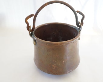 Vintage small  copper cauldron