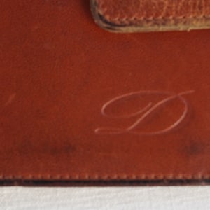 Leather checkbook wallet, Dupont Paris, 1960s