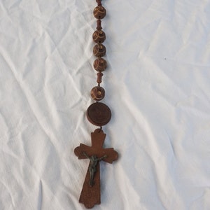 Antique Large French Rosary, Memories of Lourdes, 1930s