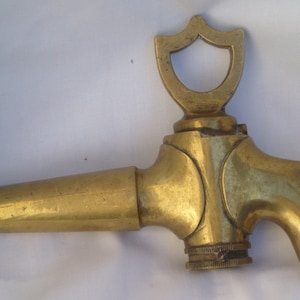 Large French Vintage Bronze Wine Keg Tap Handle 1900&#39;s
