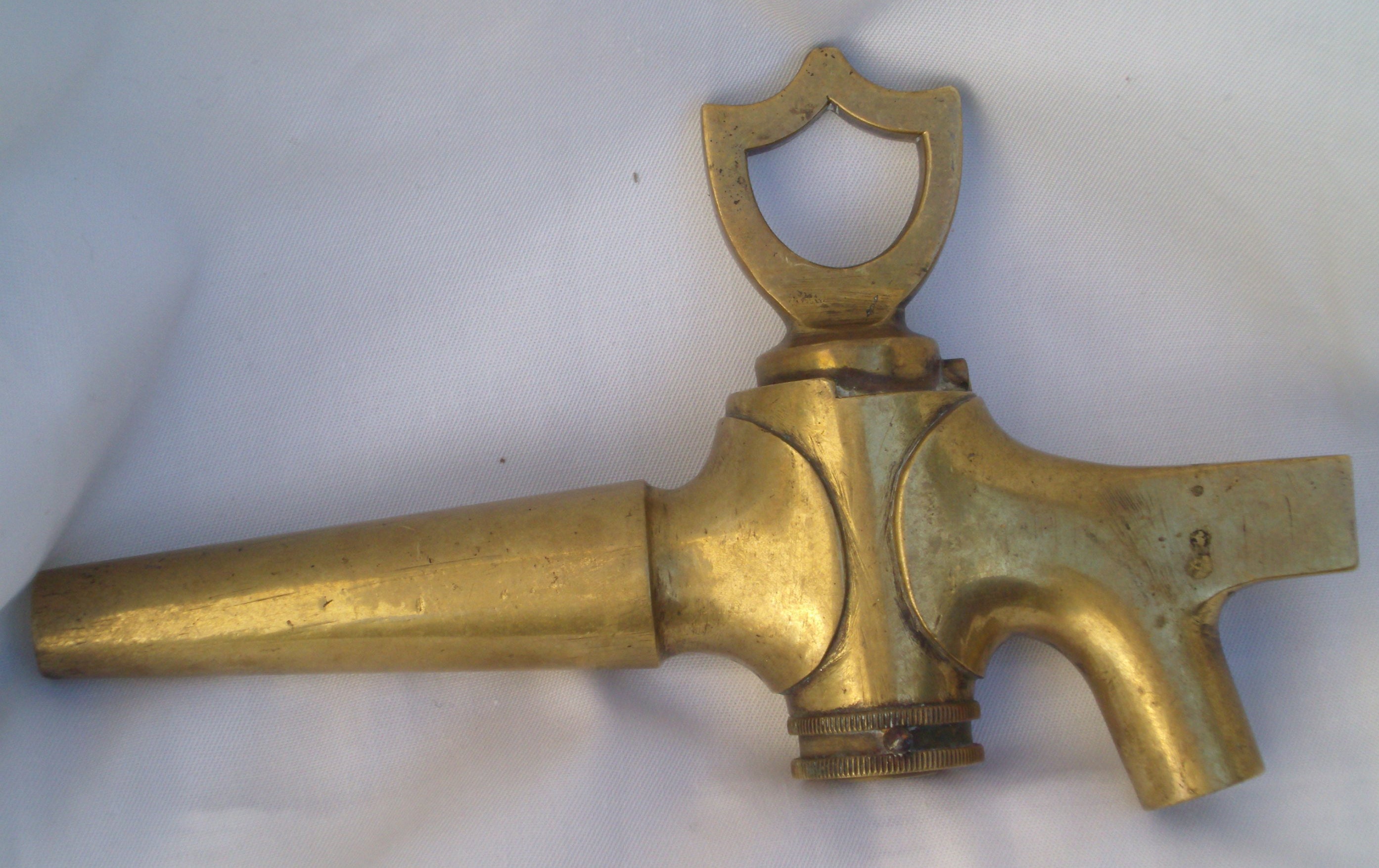 Large French Vintage Bronze Wine Keg Tap Handle 1900's