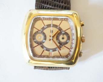 Vintage Lip Chronograph: Gold Plated, Valjoux 7733, 70s Swiss Watch