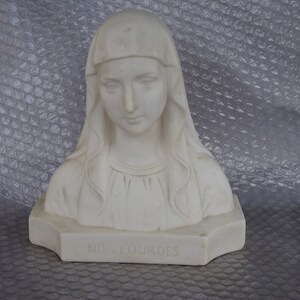The Virgin Mary, Souvenir of Lourdes, signed, from the 1900s