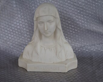 The Virgin Mary, Souvenir of Lourdes, signed, from the 1900s