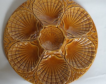 Vintage Set  4 Ceramic Seafood Plate From Portugal