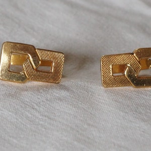 Vintage  gold plate cuff links, 1980s