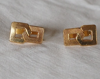 Vintage  gold plate cuff links, 1980s