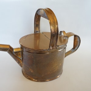 Brass or yellow copper watering can, 1960s