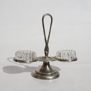 Salt Pepper set ,silver plate,  1930&#39;s