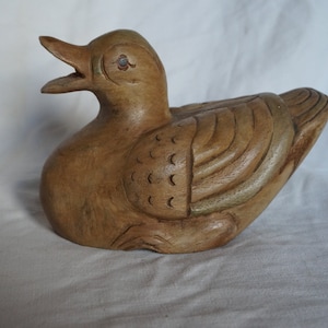 Hand carved wooden duck
