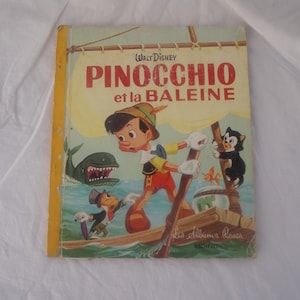 livre vintage pour enfants de 1967 « Pinocchio et la baleine »