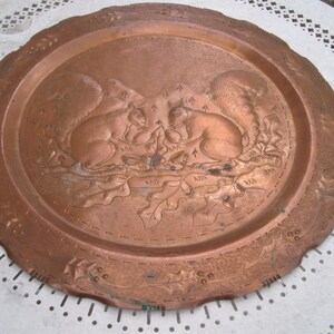 early fifties, vintage copper serving tray rustic decor Vintage copper plate hammered vintage copper plate rustic copper plate