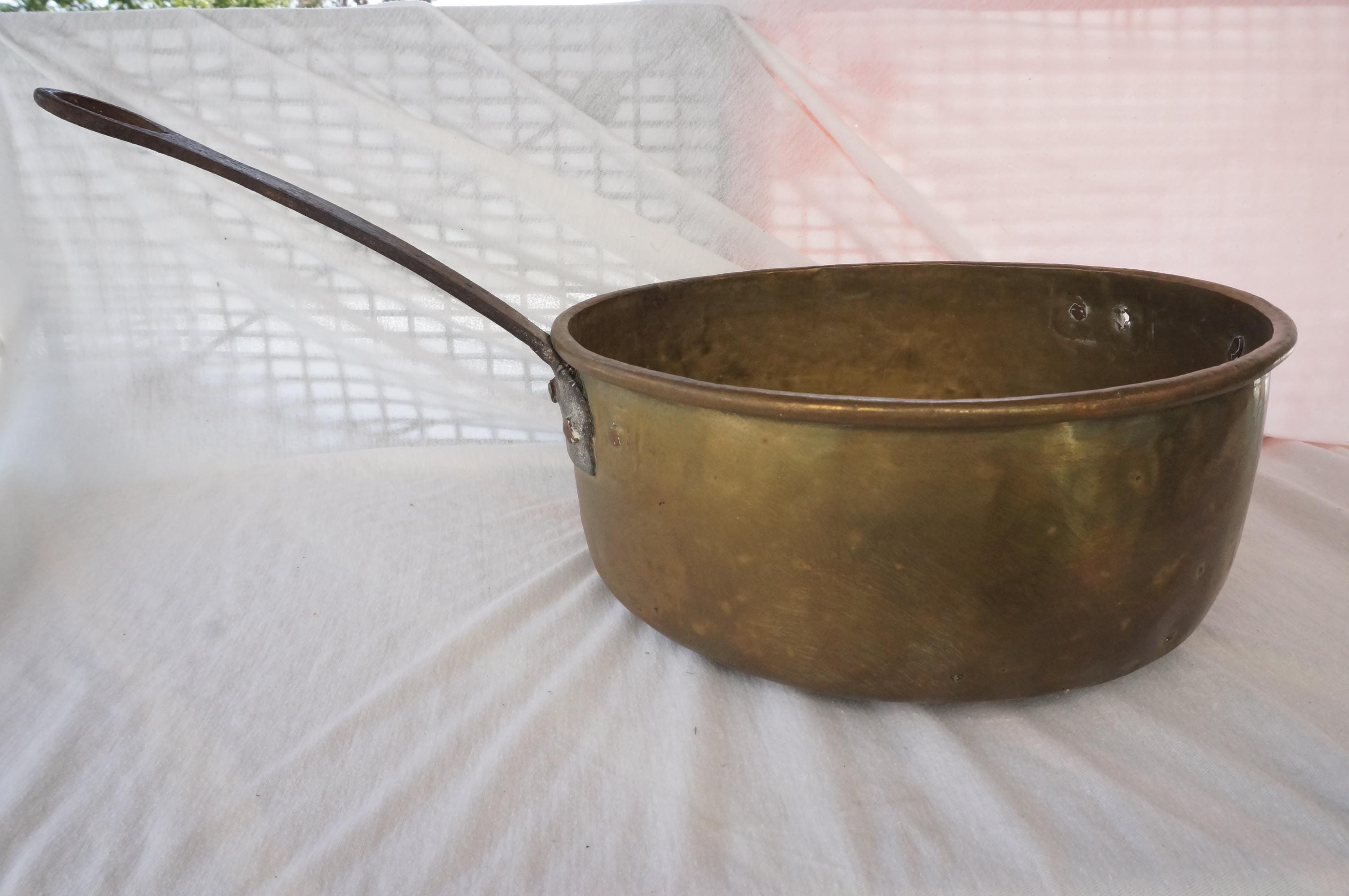大型の黄銅製ソースパン、1800年代 - Etsy 日本