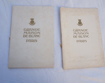 Set von 2 Katalogen " Grande Maison De.Blanc Paris " Jahr 1907