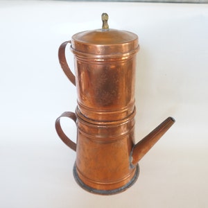 Tin-plated copper coffee pot, coffee maker, 1900s