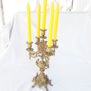 Antique  Bronze Candle Holder, 5 candles,  1800s