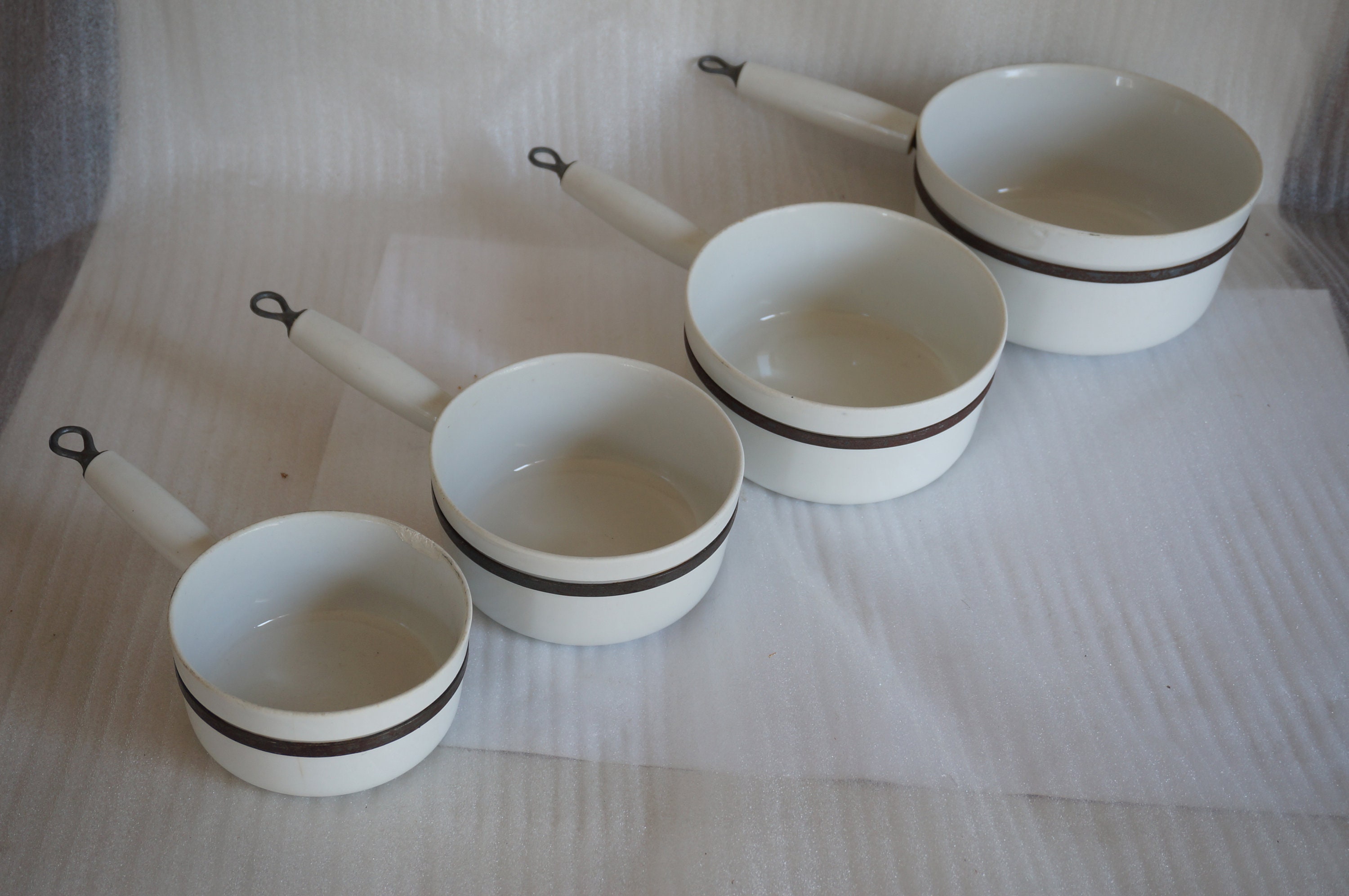 French Limoges Aluminite Porcelain Saucepan, Antique White Ceramic Kitchen  Cooking Pot 