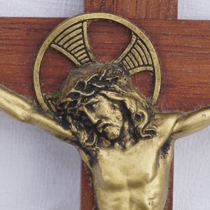 Vintage Standing  Crucifix, Jesus Christ on the Cross, 1960s
