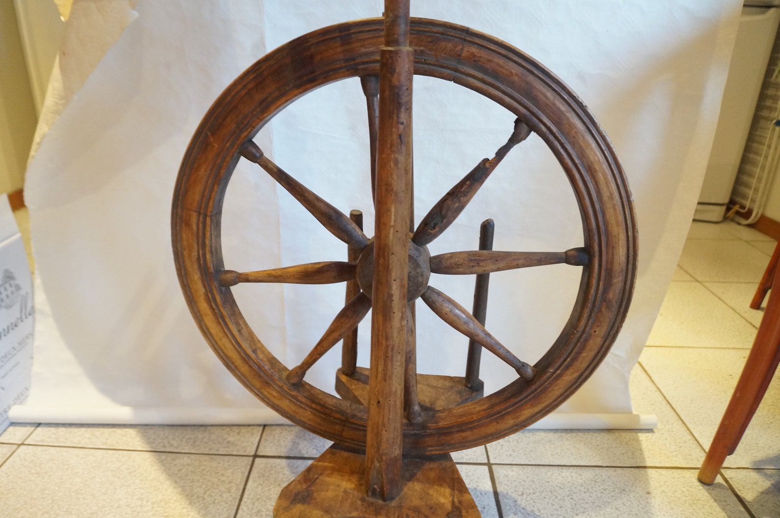 An Antique French Spinning Wheel , 19th Etsy