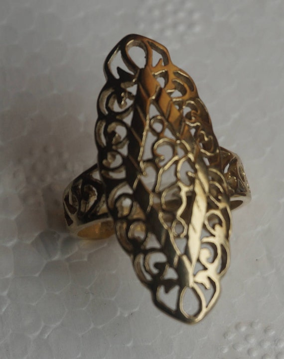 Beautiful 18k yellow gold 925 silver  ring dates … - image 10