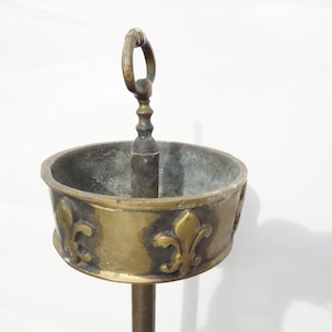 Vintage standing bronze ashtray