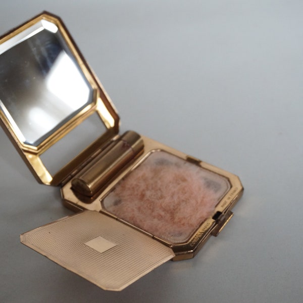 Compact de maquillage avec miroir, années 1950