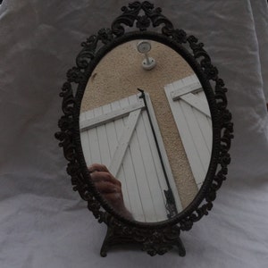 Vintage brass makeup mirror  1960&#39;s