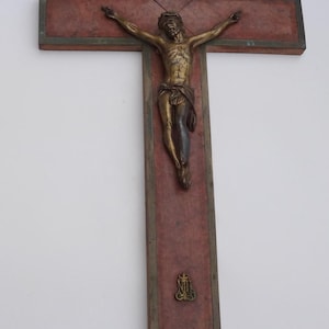 Antique Large Wall Crucifix, 1930s