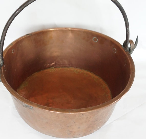 French Antique Hammered Copper Apple Butter Kettle Cauldron 1800s Etsy Canada