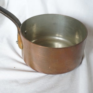 Tinned copper saucepan with 0.2 cm or 0.079&quot;  thick wall, made in France, 1960s