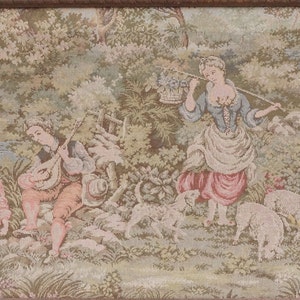 Antique Large French Tapestry Wall Hanging, 1800s