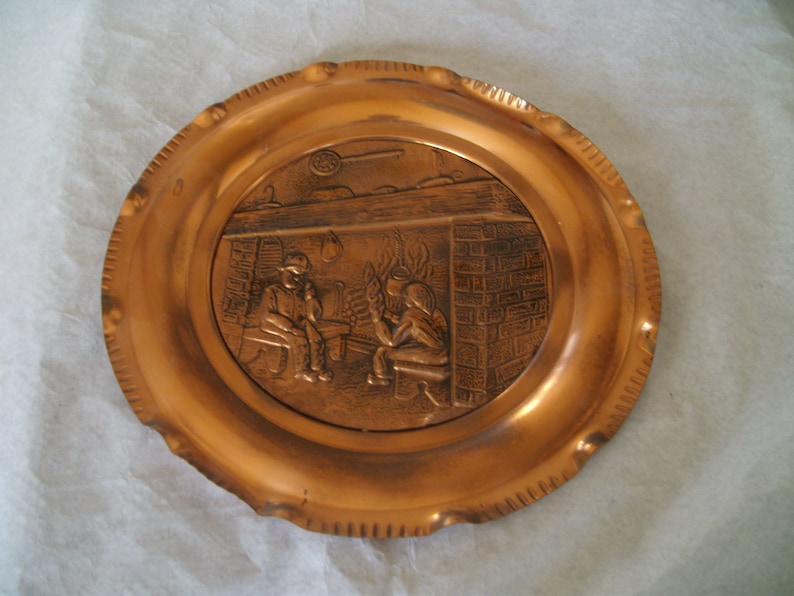 Copper plate . Wall decor plate . Copper wall art . Home Etsy