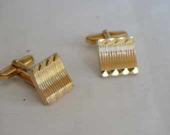 Vintage  gold plate cuff links, 1960s