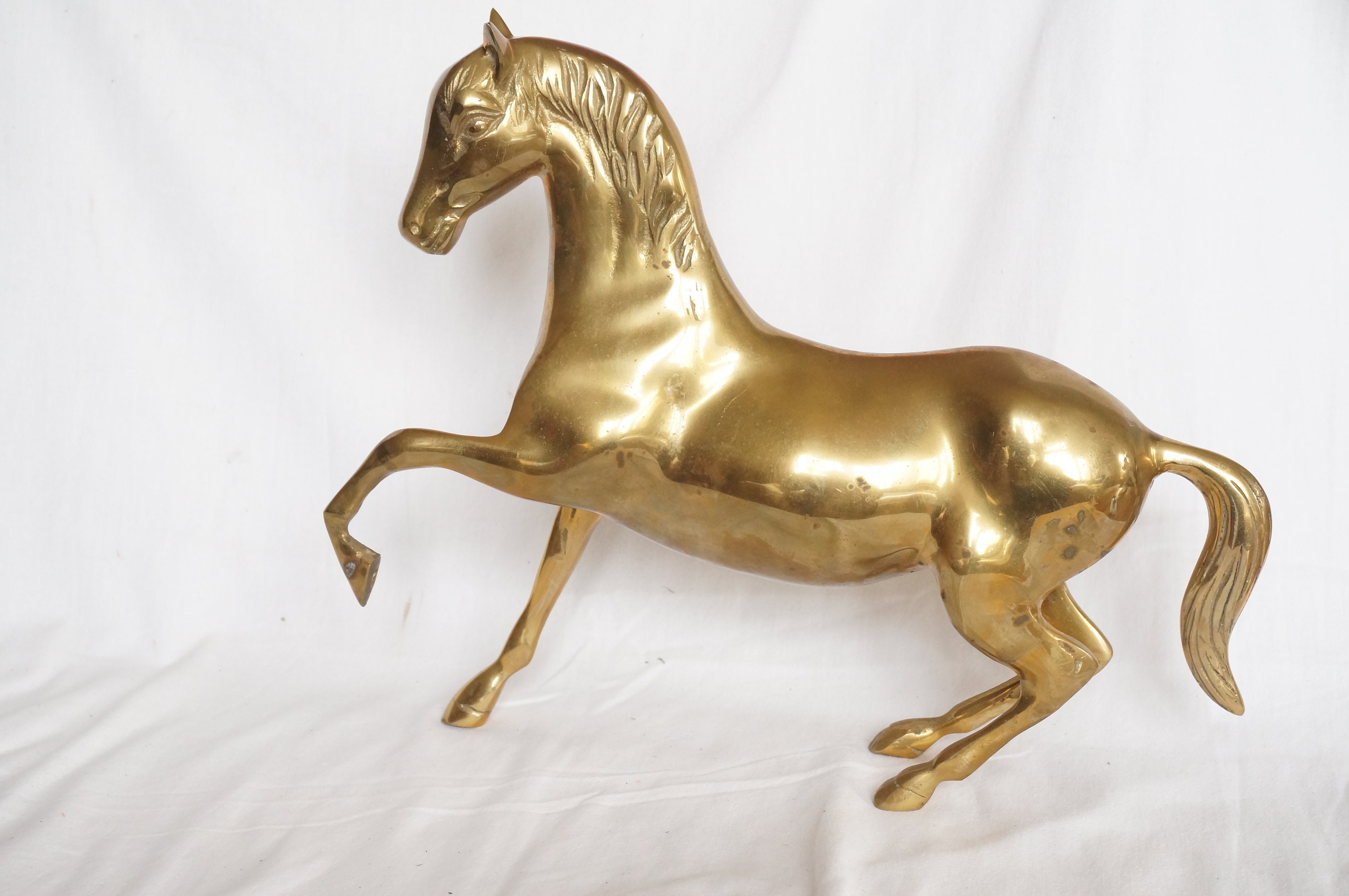 Extra Large French Vintage Brass Horse -  Canada