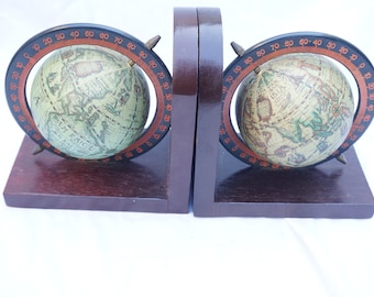 Globe bookends 60's, Globe decor