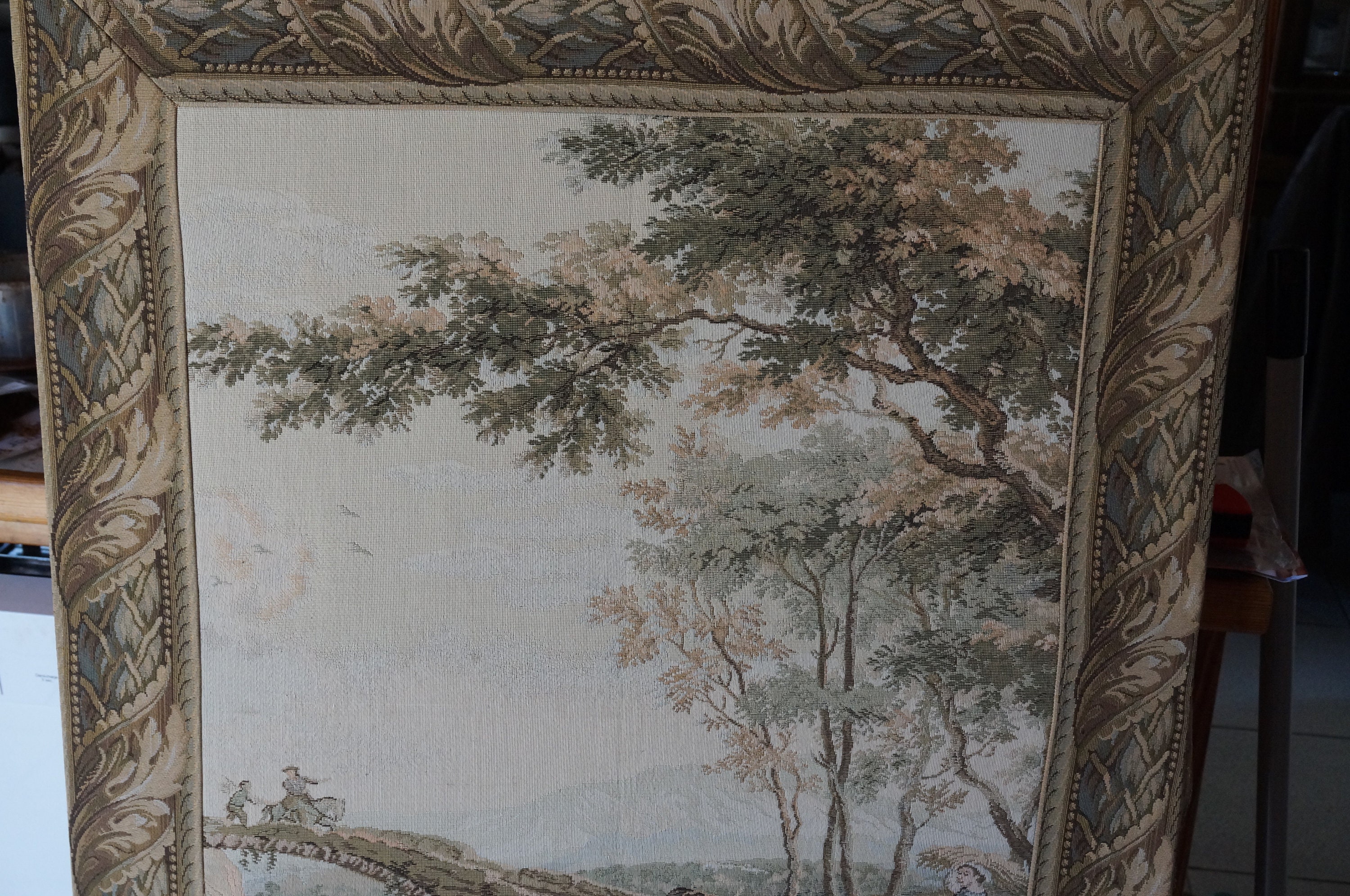 Vintage Large French Tapestry Wall Hanging Middle age Family Etsy