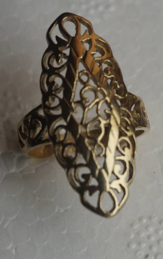 Beautiful 18k yellow gold 925 silver  ring dates … - image 1