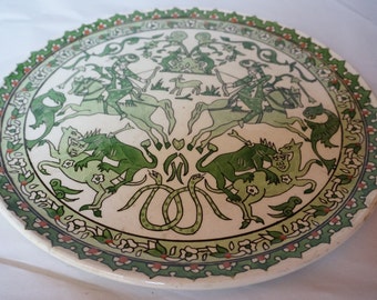Ceramic tray, serving tray, Art ceramic