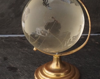 Decoração De Casa Round Earth Globe World Map Crystal Glass  Jm
