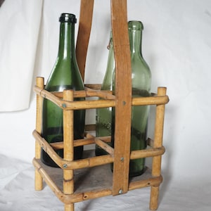 Vintage French  bottle carrier, Wine Rack, Bottle Holder.