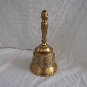 Vintage solid gilt bronze hand bell