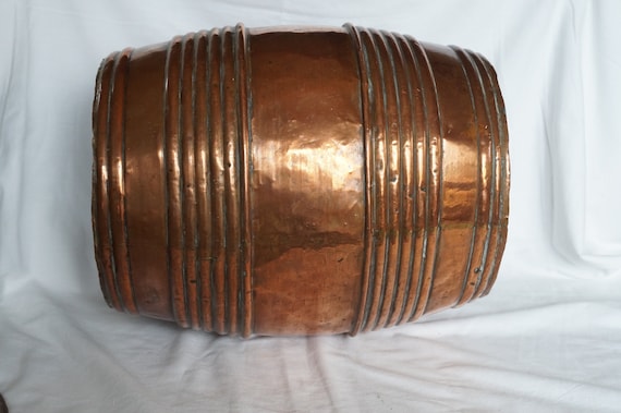 アンティーク銅製ワイン樽、原始的な装飾、1900 年代 - Etsy 日本