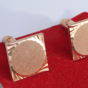 Vintage cufflinks, 18k Gold  plate, Antique cufflinks, 50&#39;s