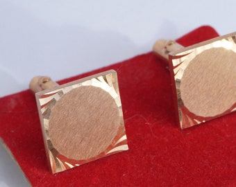 Vintage cufflinks, 18k Gold  plate, Antique cufflinks, 50's