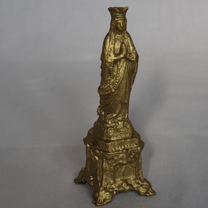 Virgin Mary Statue Golden, 1950s