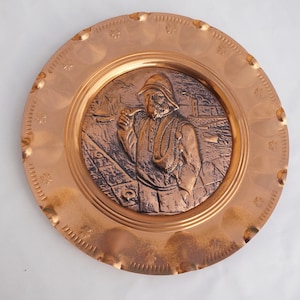 Decorative copper plate, wall hanging